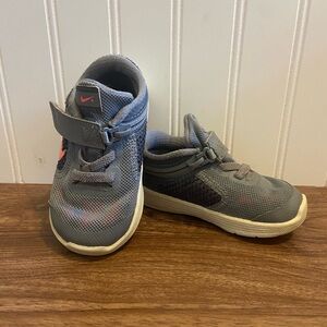 Nike Fly Ease Revolution 3 Easy On Zipper Grey Pink Sneaker Toddler Size 6